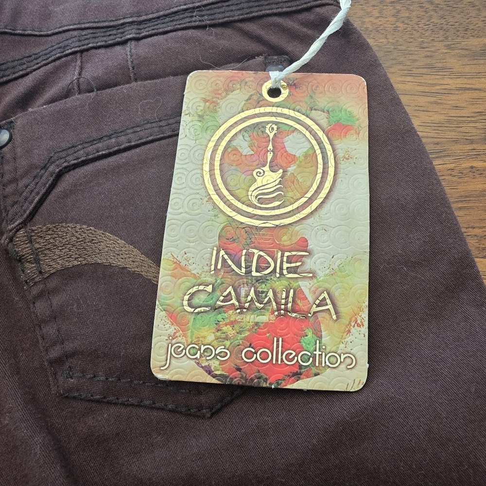 Indie Camilla Chocolate Brown Jeans Size 9.    Sku 82